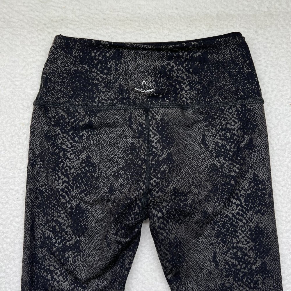 Beyond Yoga Black Viper Midi High Waisted Leggings Snake Print Women's S